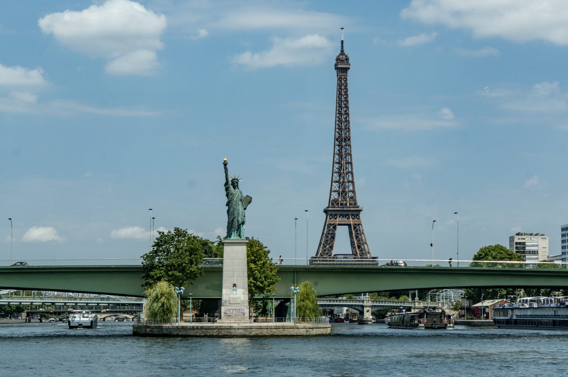 Eiffel Tour along the Seine River