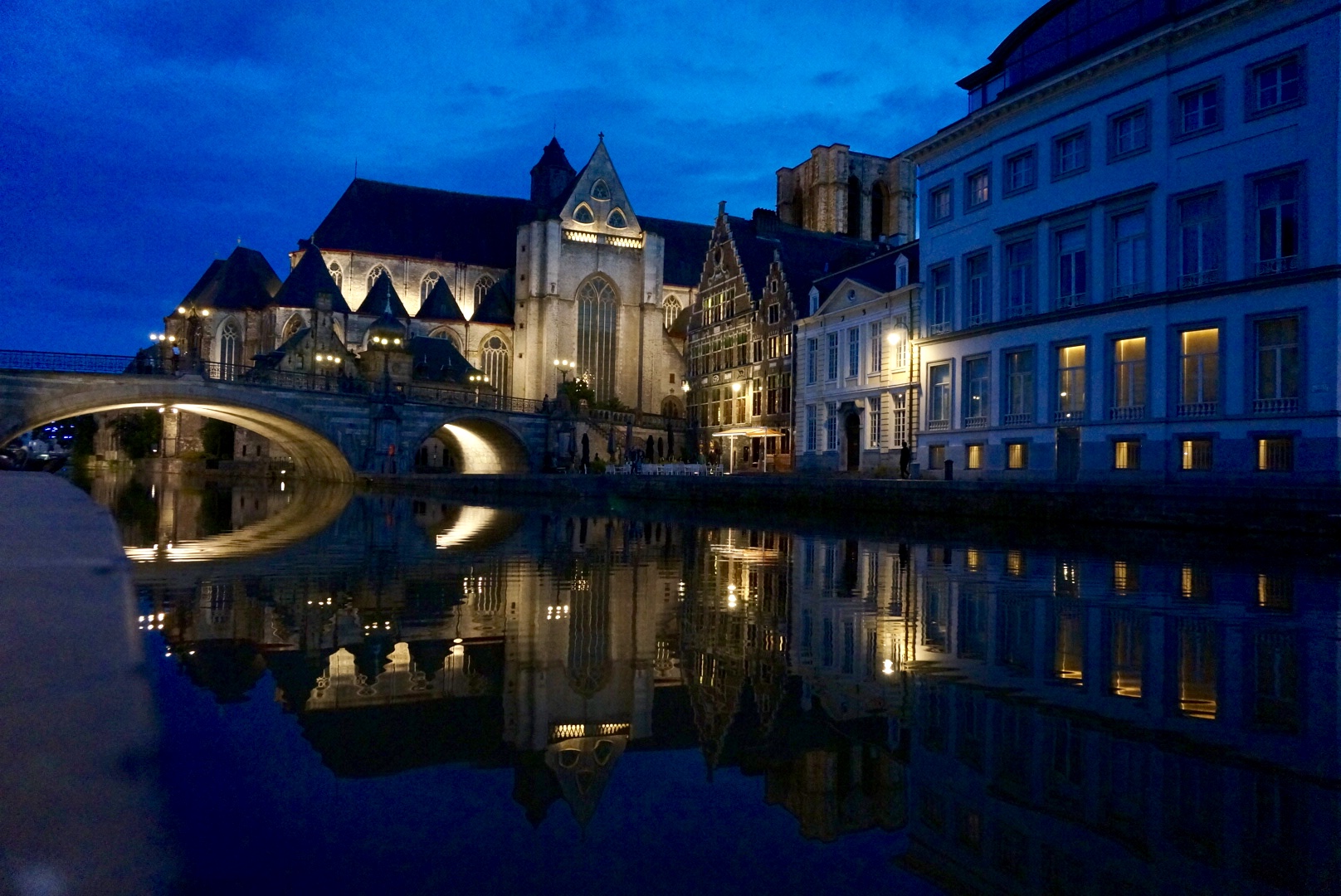 The lights of Ghent at night