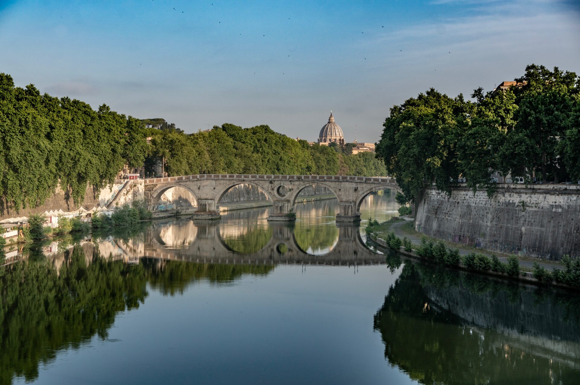 Ponte Sisto Bridge and Vatican Dome