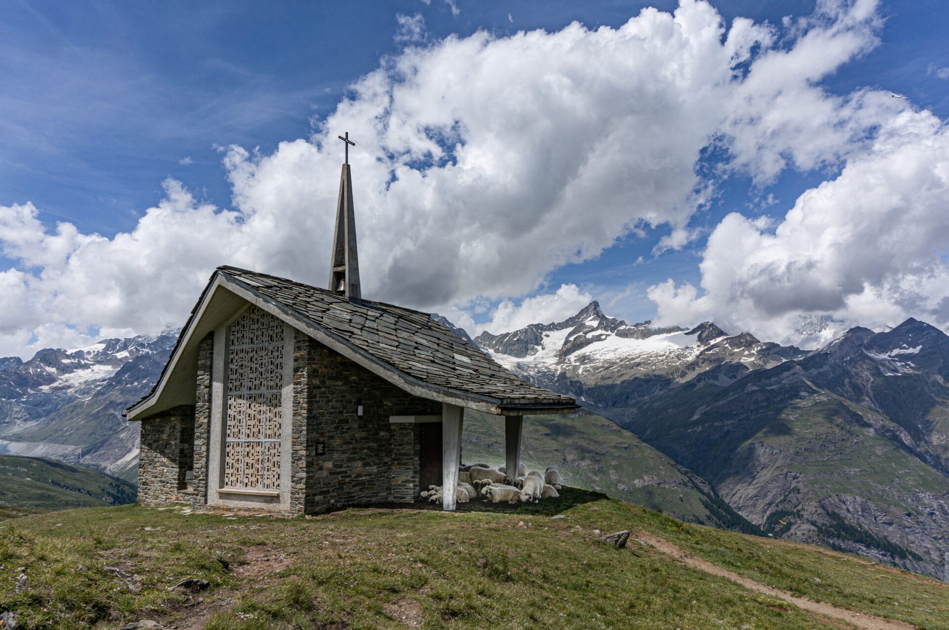 Riffelberg Chapel on Gornergrat hike Zermatt